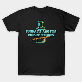 Letterkenny Sundays are for picking stones and getting hammered - multicolor T-Shirt